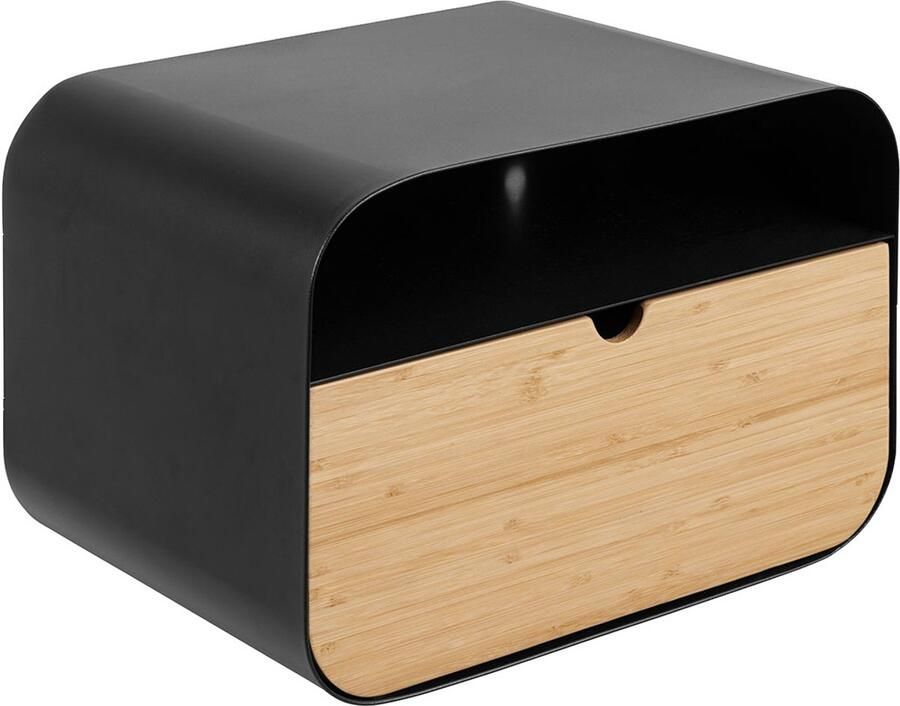 Bendt Hangend Nachtkastje Nonny Bamboe en staal Zwart - Foto 2