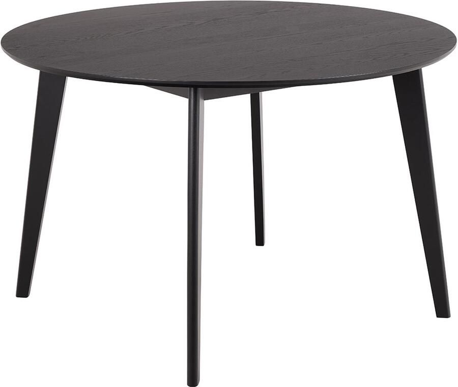 Giga Living Eettafel Levi Eikenfineer Mat Zwart Ø120x76cm - Foto 3