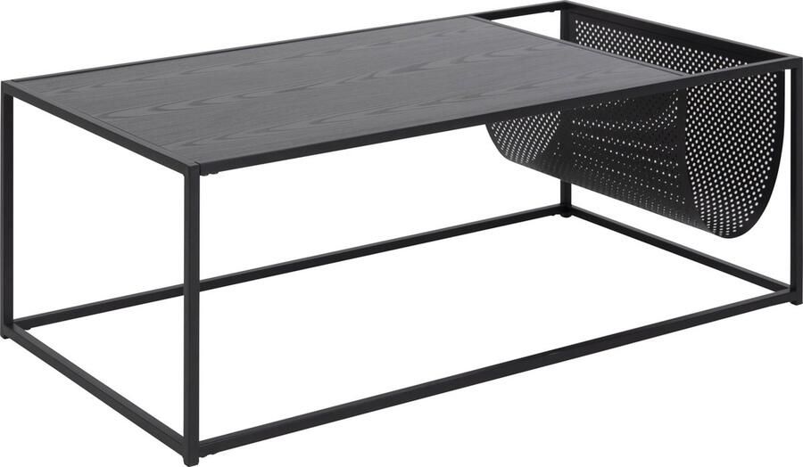 Hioshop Sea salontafel met tijdschriftenhouder zwart.