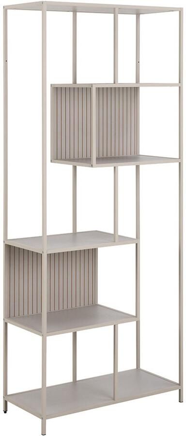 Giga Living Boekenkast Varven Melamine Grijs Open 185cm - Foto 4