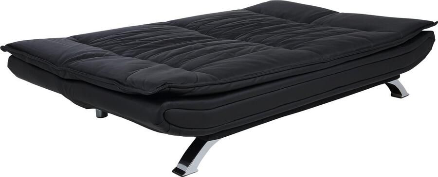 Hioshop Slaapbank Fanny zwart kunstleder. - Foto 2