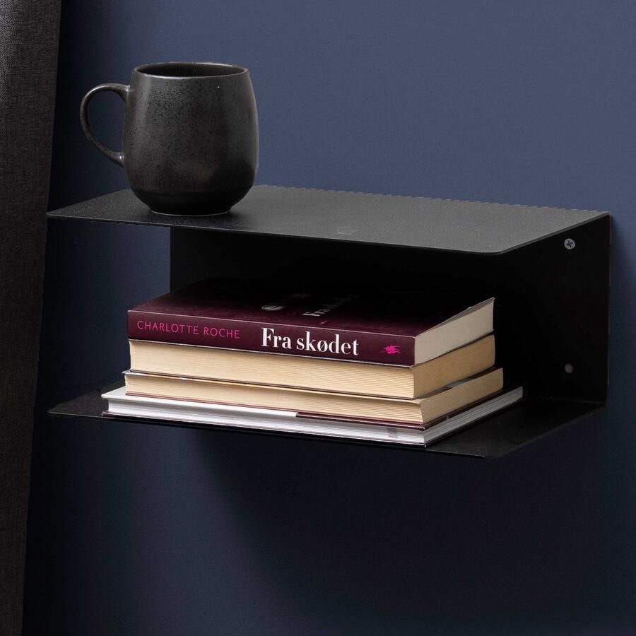 Bendt EMOB Wandplank Jolie 2 legplanken zwart Emob Wandplanken Zwart Metaal Wandplanken Op voorraad - Foto 2