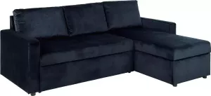 Actonacompany Sacramento slaapbank chaise longue omkeerbaar verborgen opslag en uitschuifbaar bed donkerblauw
