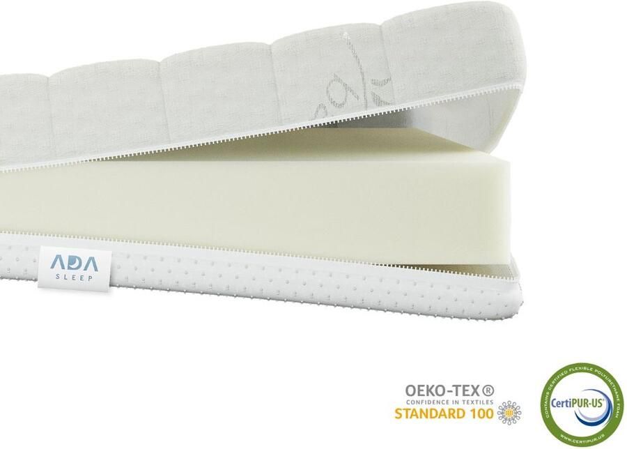Ada Sleep Ada Sleep Premium Topper Matras 160x210 cm – Aircell Koudschuim Topdekmatras 8 9 cm – Afritsbaar en wasbaar hoes Hotel Matrastopper – Tencel Bambo Topmatras – CertiPUR en Okoetex gecertificeerd Topmatrassen - Foto 2