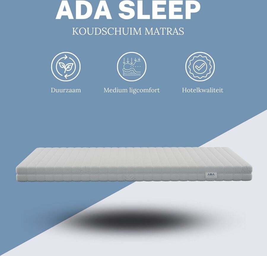 Ada Sleep Comfort matras 90x200 Comfortabel koudschuim Anti-allergisch Matras gemiddeld Matras tweepersoons 160x200 Hoogte ca. 14 cm