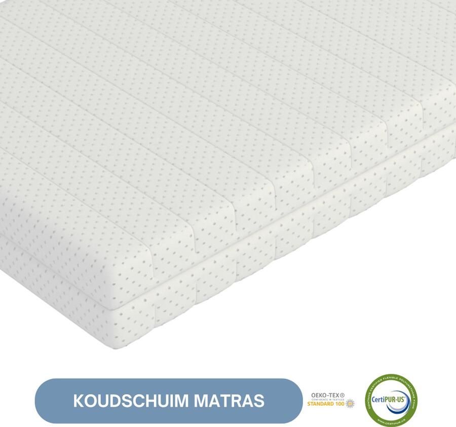 Ada Sleep Kids matras 120x200 cm 14 cm dik koudschuim HR50 afritsbaar en wasbare hoes hypoallergeen CertiPUR en Okoetex gecertificeerd
