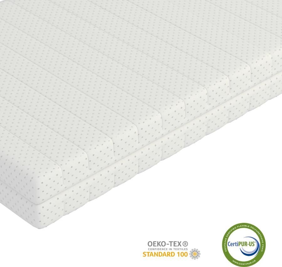 Ada Sleep Kids Matras 90x200 cm 13.5 cm dik HR50 koudschuim eenpersoons afritsbaar en wasbaar hypoallergeen CertiPUR en Okoetex gecertificeerd medium hardheid