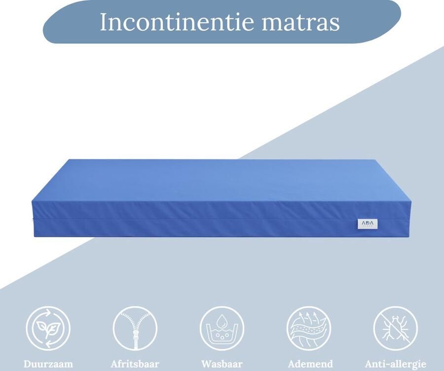 Ada Sleep Zorgmatras Matras 90x200 20 CM Incontinentie Waterdicht Medium Koudschuim Anti Bacterieel CertiPUR en Oekotex gecertificeerd 100 % Veilig