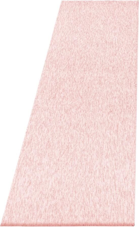Adana Carpets Nizza Vloerkleed – Roze – Laagpolig & Effen Design – 80x250 cm