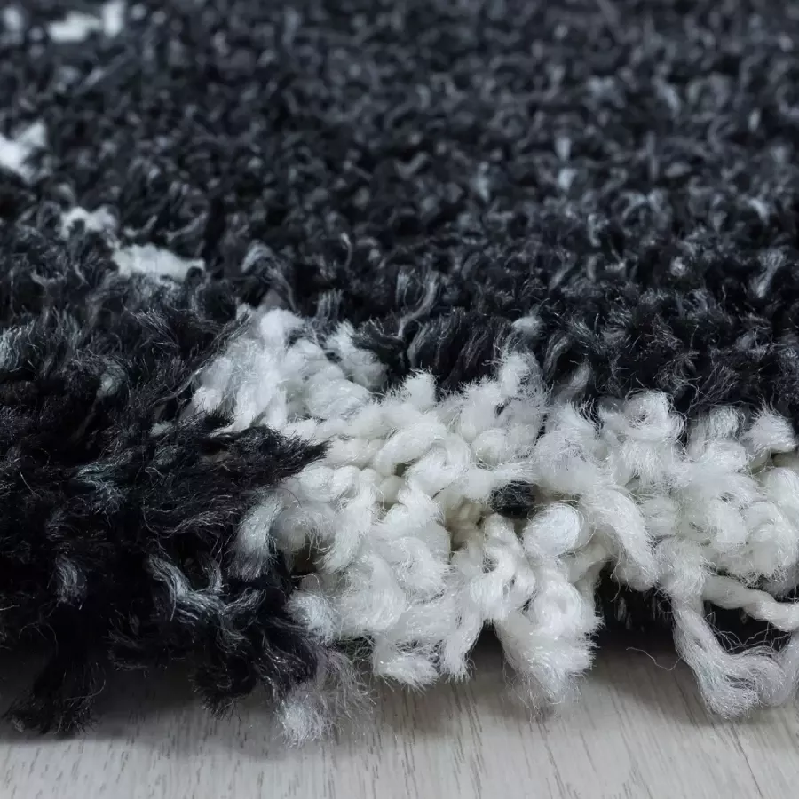 Adana Carpets Berber vloerkleed Agadir Circle Antraciet Creme 120x170cm