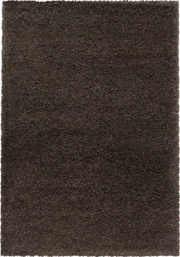 Adana Carpets Hoogpolig vloerkleed Fuzzy Bruin 140x200cm