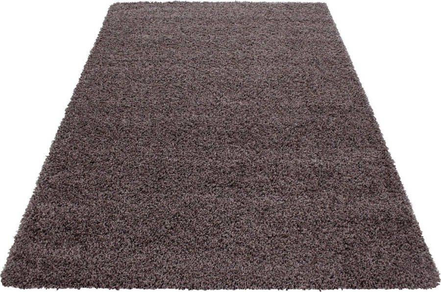 Adana Carpets Hoogpolig vloerkleed Sade Taupe 160x230cm