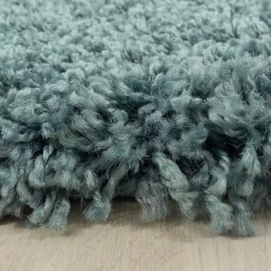Adana Carpets Hoogpolig vloerkleed Softy Blauw Groen 160x230cm (3000)