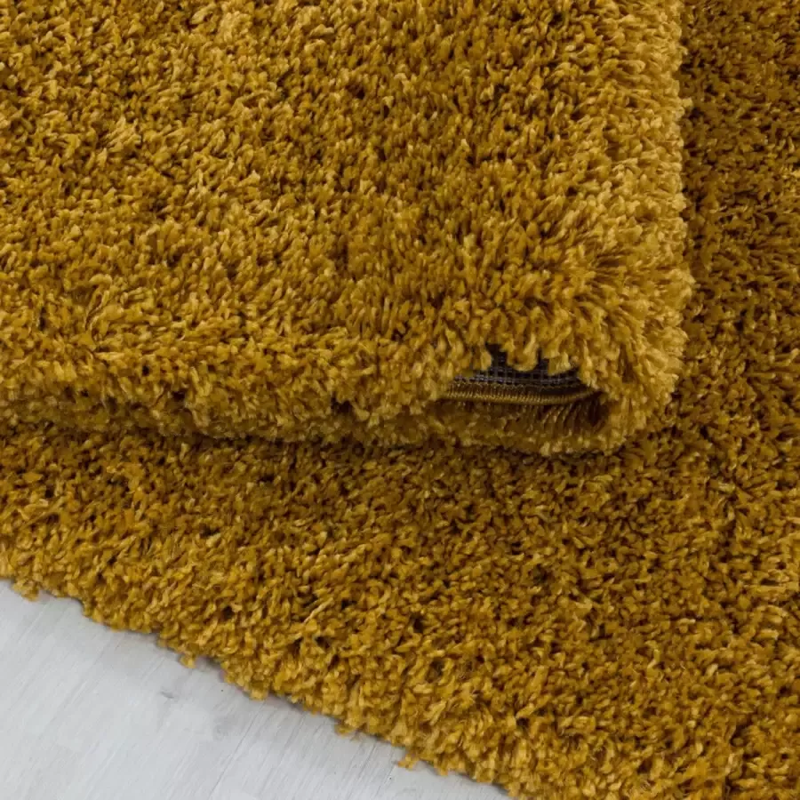Adana Carpets Hoogpolig vloerkleed Softy Okergeel 160x230cm (3000)
