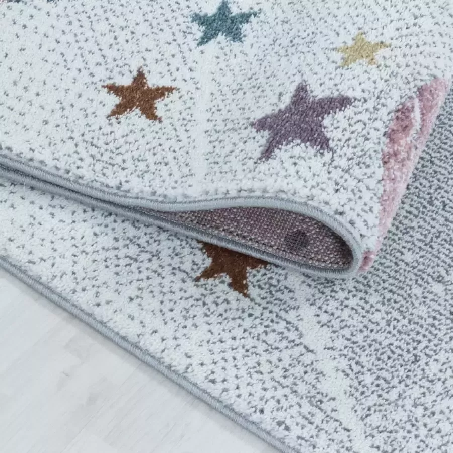 Adana Carpets Kindervloerkleed Fleurtje Planeten Wit 120x170cm (2105)