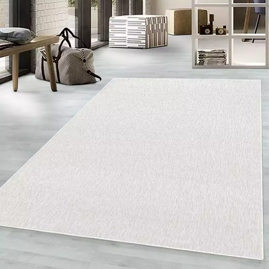 Adana Carpets Laagpolig vloerkleed Nani Creme Wit 160x230cm