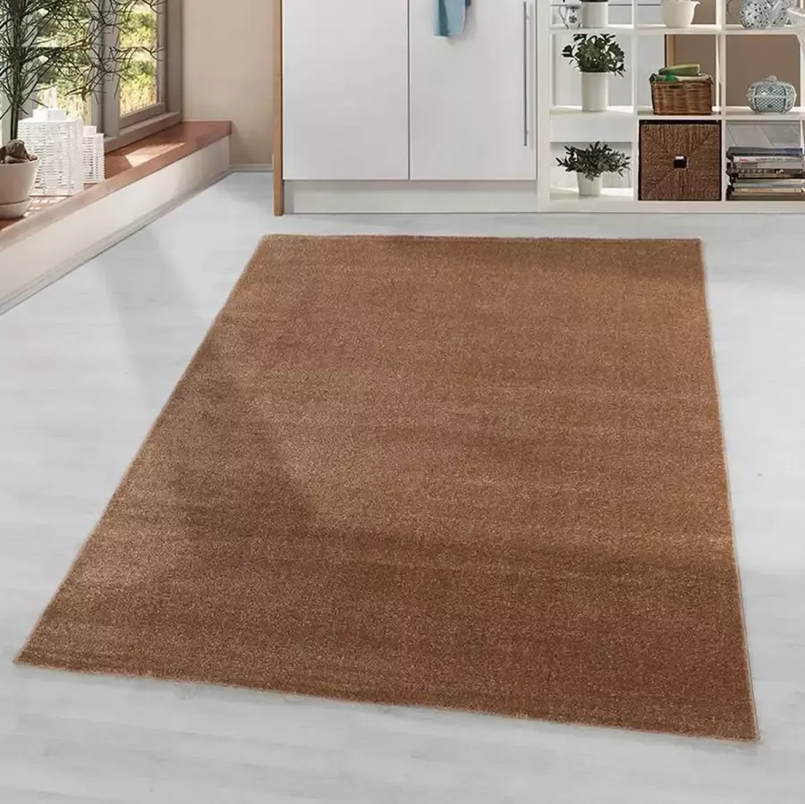 Adana Carpets Laagpolig vloerkleed Smoothly Bruin 160x230cm - Foto 1
