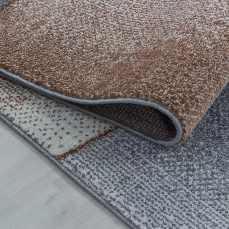 Adana Carpets Laagpolig vloerkleed Smoothly Design Bruin Grijs 80x150cm (4603)
