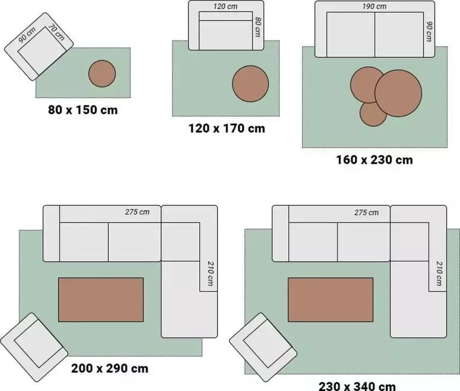 Ayyildiz Teppiche Vloerkleed RIO 4601 Onderhoudsvriendelijk Slijtvast Trendkleuren Woonkamer