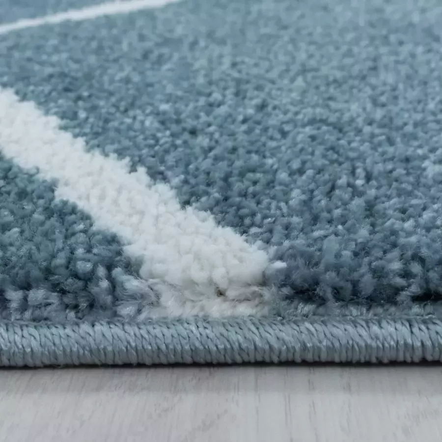 Adana Carpets Laagpolig vloerkleed Smoothly Weave Blauw Wit 160x230cm (4602)