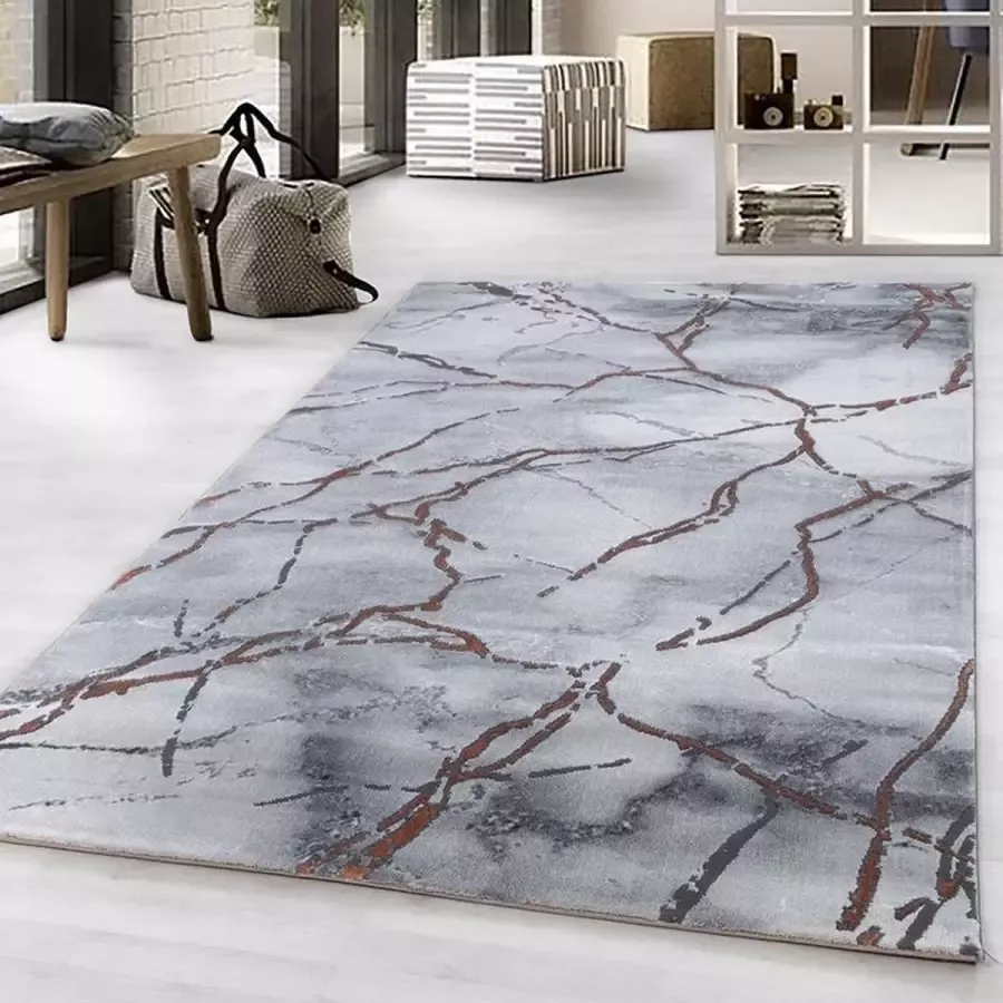 Adana Carpets Modern vloerkleed Marble Branch Grijs Bruin 120x170cm - Foto 2