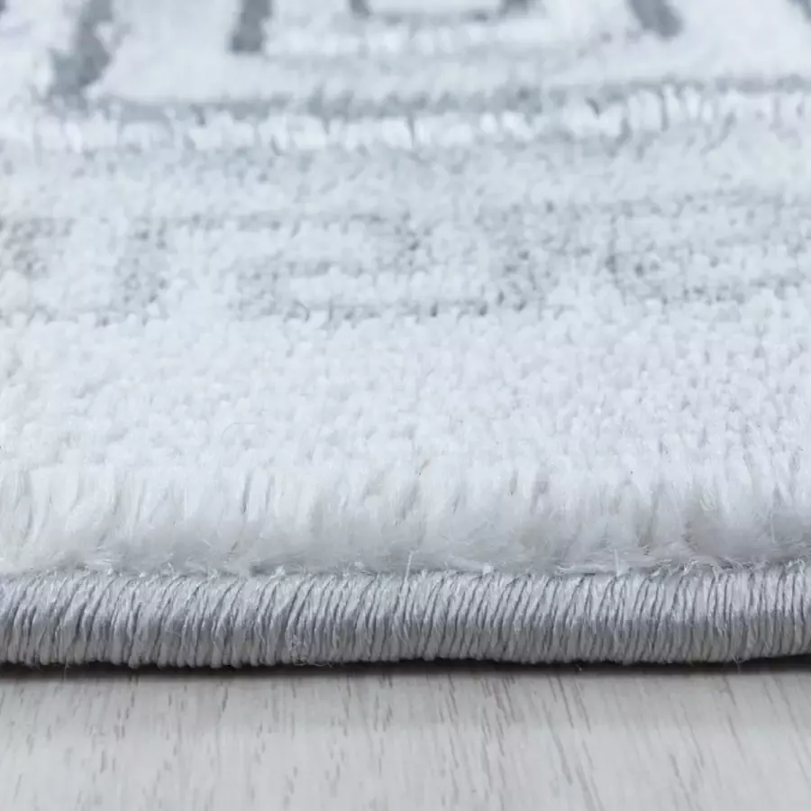 Adana Carpets Modern vloerkleed Marble Edge Grijs Zilver 160x230cm (3818)