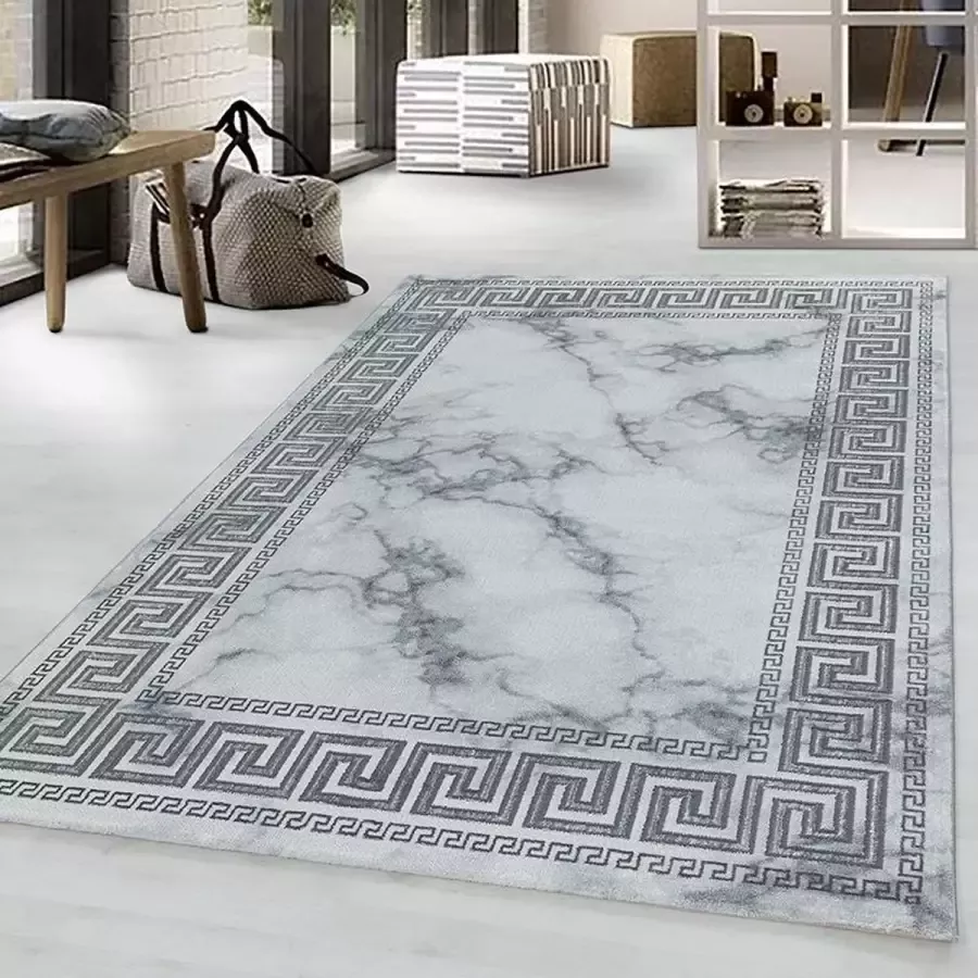 Adana Carpets Modern vloerkleed Marble Edge Grijs Zilver 200x290cm - Foto 2