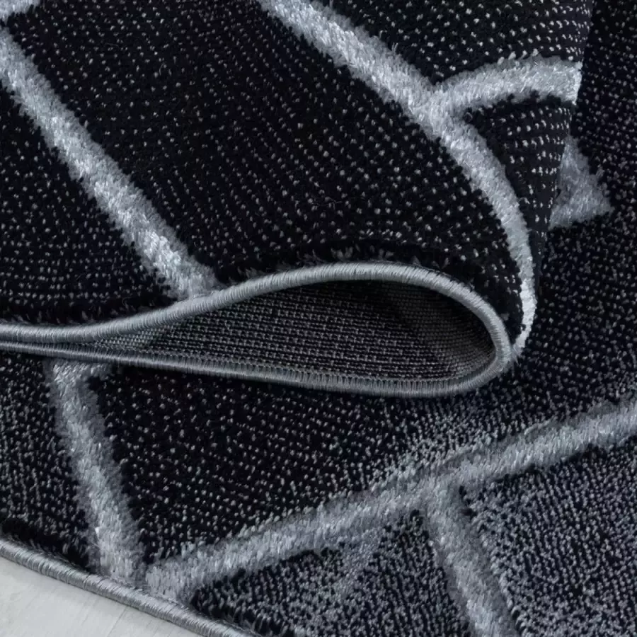 Adana Carpets Modern vloerkleed Marble Pattern Antraciet Zilver 120x170cm (3814)