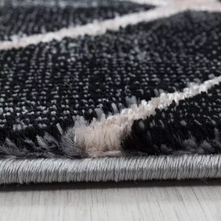 Adana Carpets Modern vloerkleed Marble Square Antraciet Bruin 80x150cm (3812)