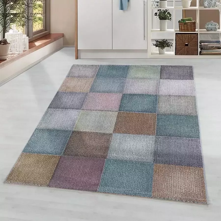 Adana Carpets Modern vloerkleed Optimism Block Multicolor 140x200cm