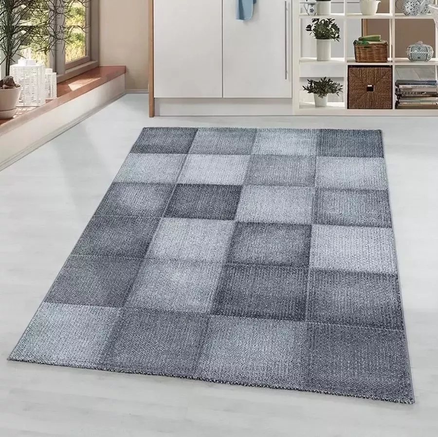 Adana Carpets Modern vloerkleed Optimism Block Zilver Grijs 200x290cm - Foto 2