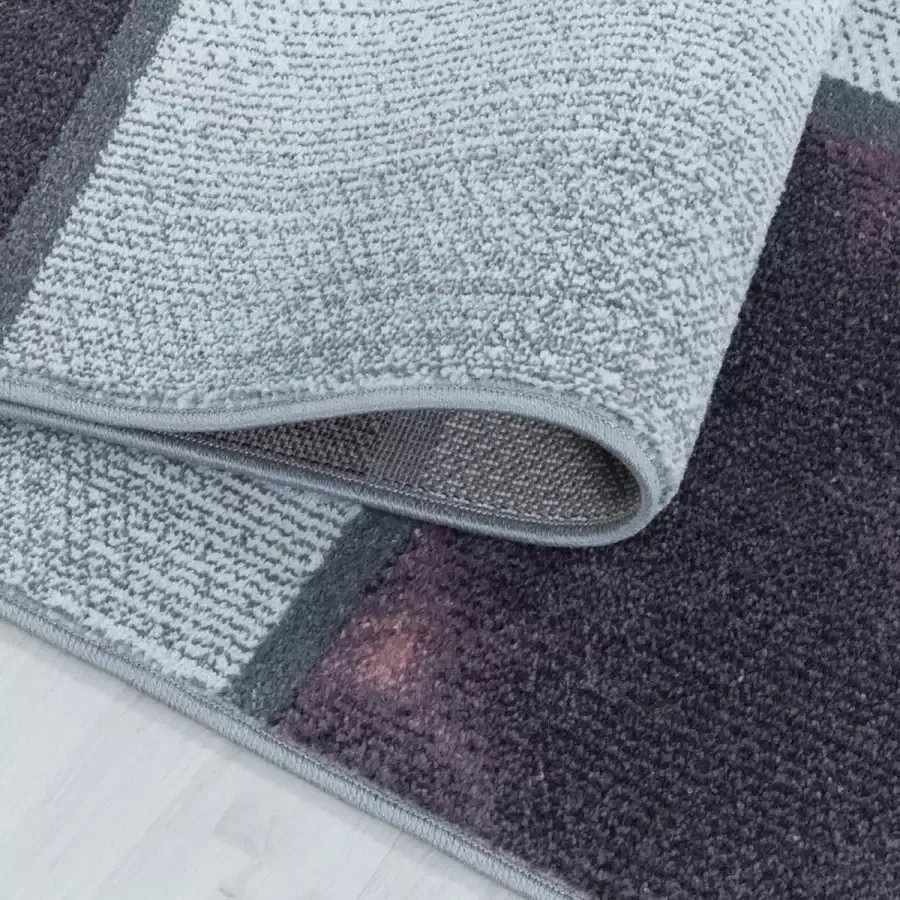 Adana Carpets Modern vloerkleed Optimism Box Paars Grijs 120x170cm (4201)