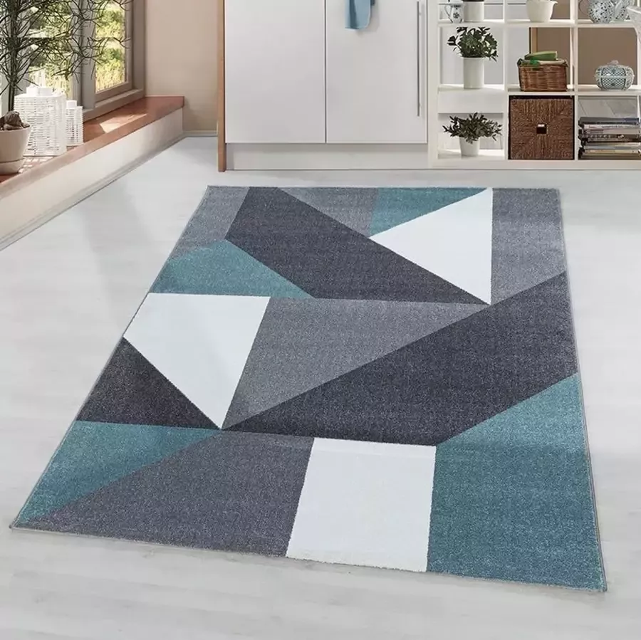 Adana Carpets Modern vloerkleed Optimism Design Blauw Grijs 120x170cm