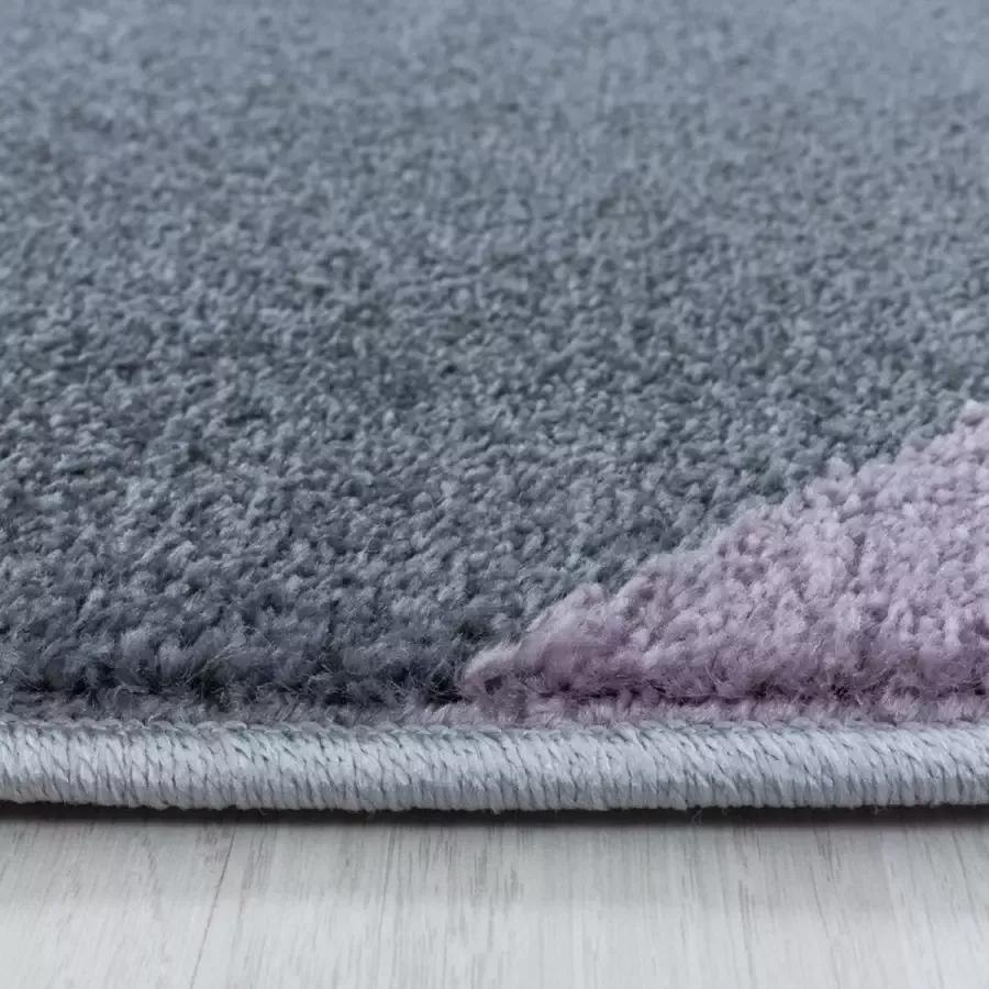 Adana Carpets Modern vloerkleed Optimism Design Paars Grijs 80x150cm (4205)