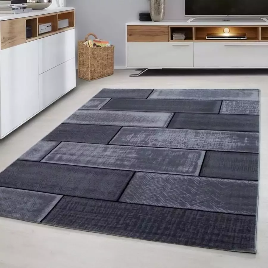 Adana Carpets Modern vloerkleed Plus Zwart 8007 160x230cm - Foto 5