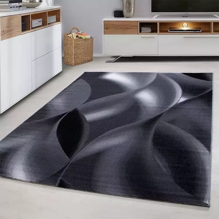 Adana Carpets Modern vloerkleed Plus Zwart 8008 120x170cm - Foto 5