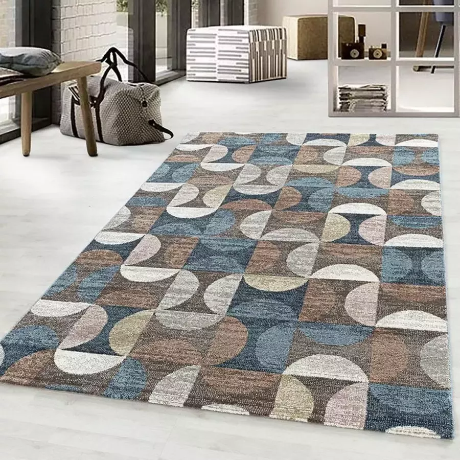 Adana Carpets Modern vloerkleed Regal Circlebox Bruin 120x170cm - Foto 3