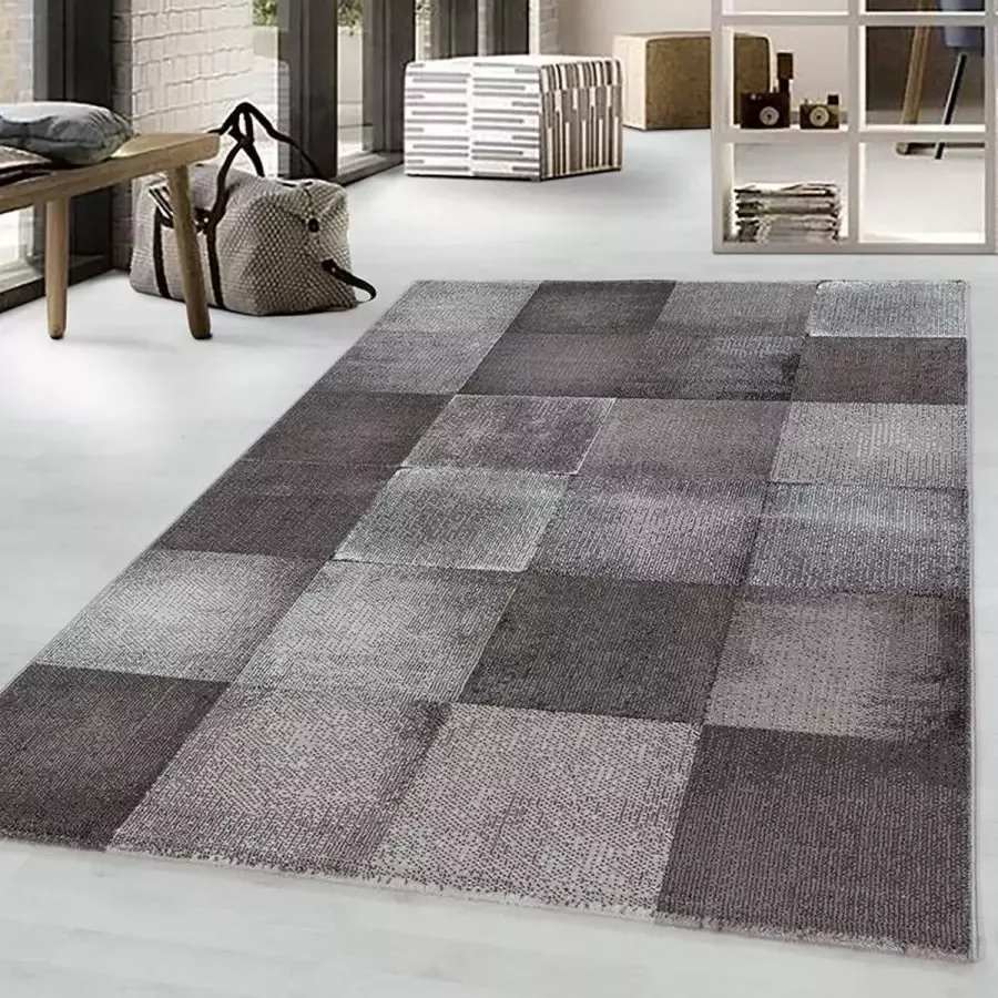 Adana Carpets Modern vloerkleed Streaky Box Bruin Beige 140x200cm - Foto 2