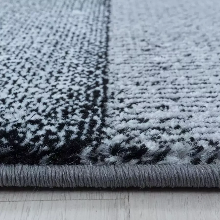Adana Carpets Modern vloerkleed Streaky Box Zwart Grijs 160x230cm (3526)