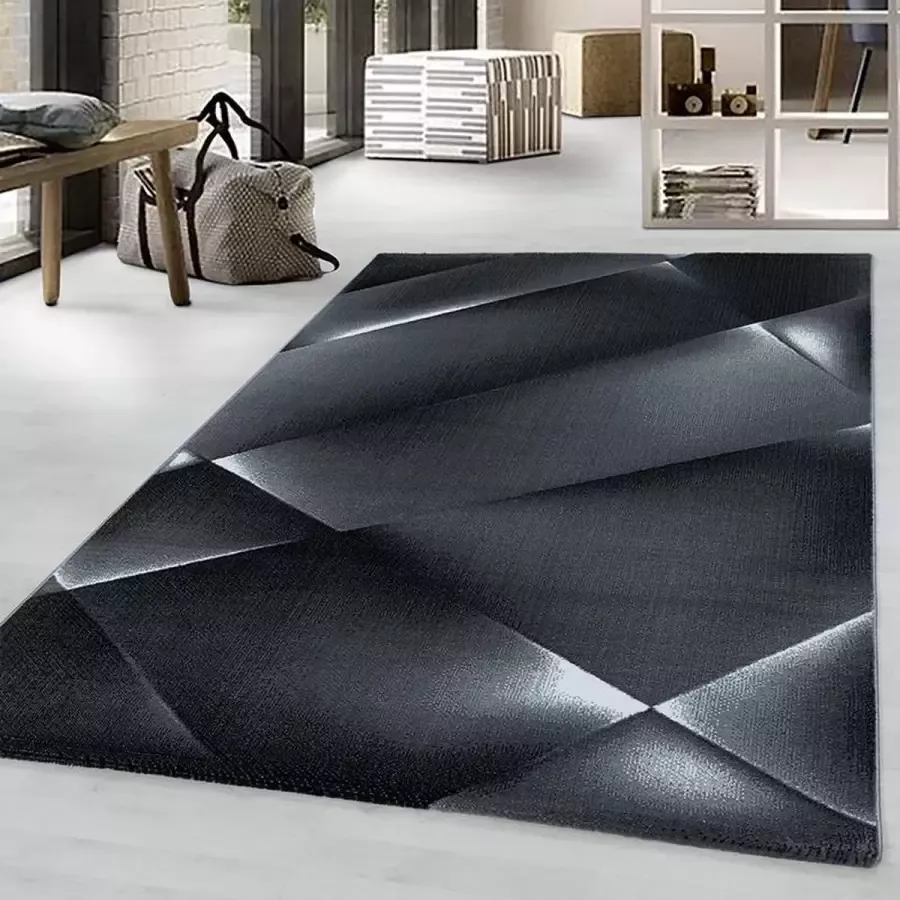 Adana Carpets Modern vloerkleed Streaky Design Zwart 160x230cm - Foto 2