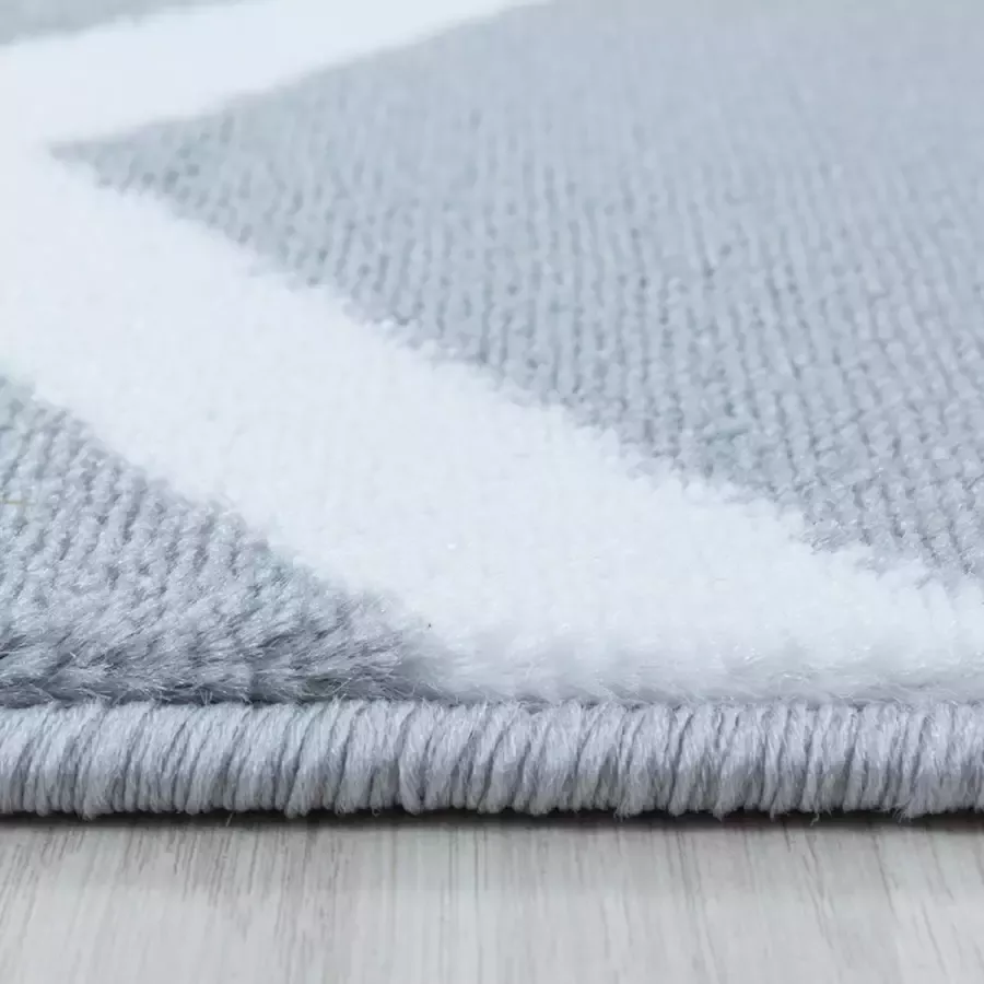 Adana Carpets Modern vloerkleed Streaky Pattern Grijs Wit 80x150cm (3524)