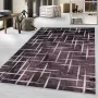 Adana Carpets Modern vloerkleed Streaky Skretch Roze Wit 160x230cm - Thumbnail 1