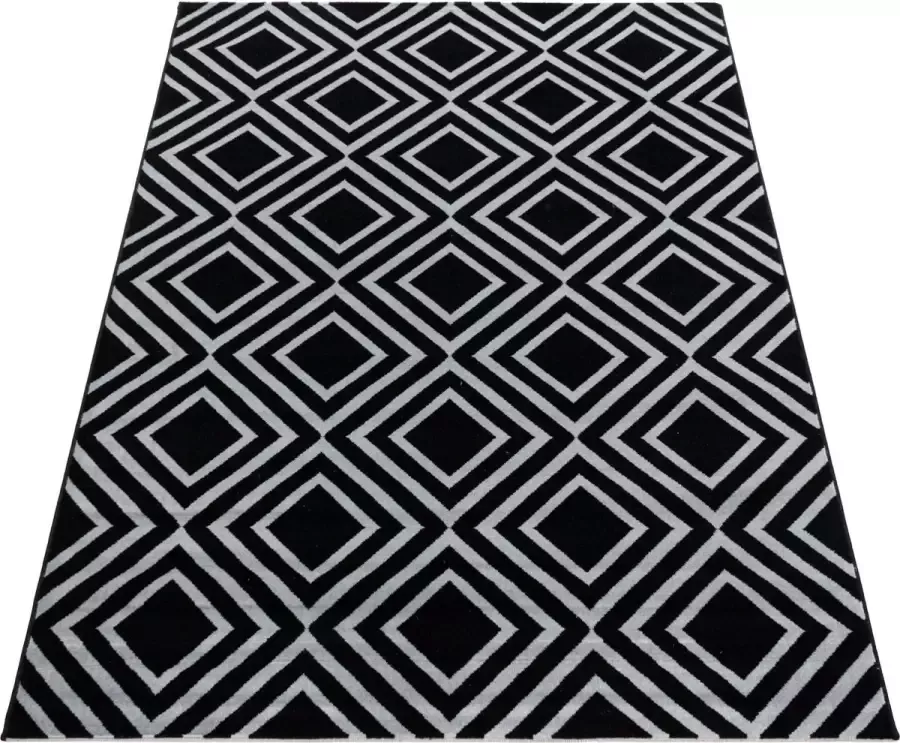 Adana Carpets Modern vloerkleed Streaky Square Zwart 160x230cm