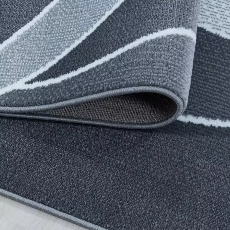 Adana Carpets Modern vloerkleed Streaky Waves Grijs Wit 160x230cm (3523)