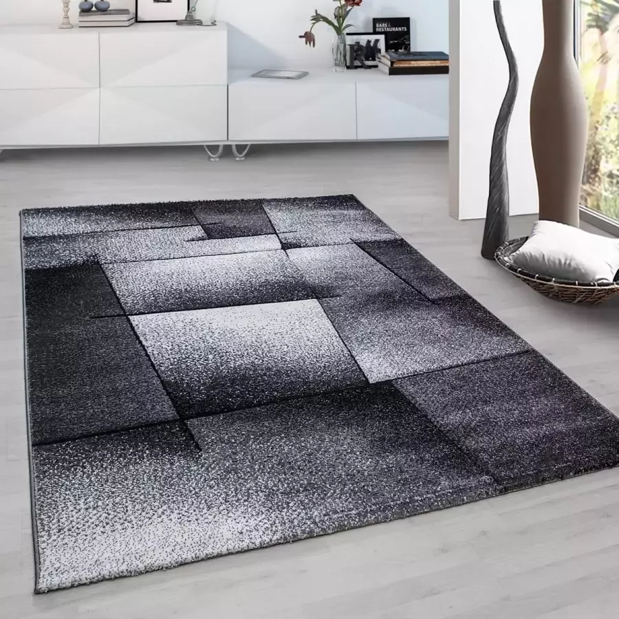 Adana Carpets Modern vloerkleed Tetris Grijs 1720 120x170cm