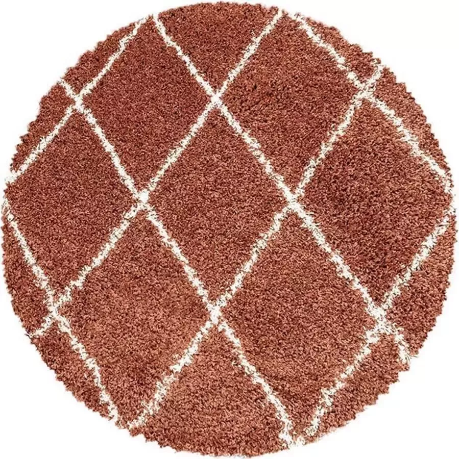 Adana Carpets Rond berber vloerkleed Agadir Lines Terra Creme Ø 160cm - Foto 4