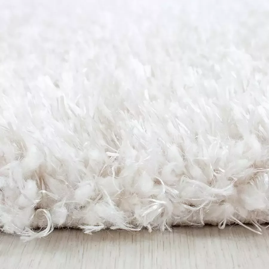 Adana Carpets Rond Hoogpolig vloerkleed Blushy Creme Wit Ø 160cm (4200)