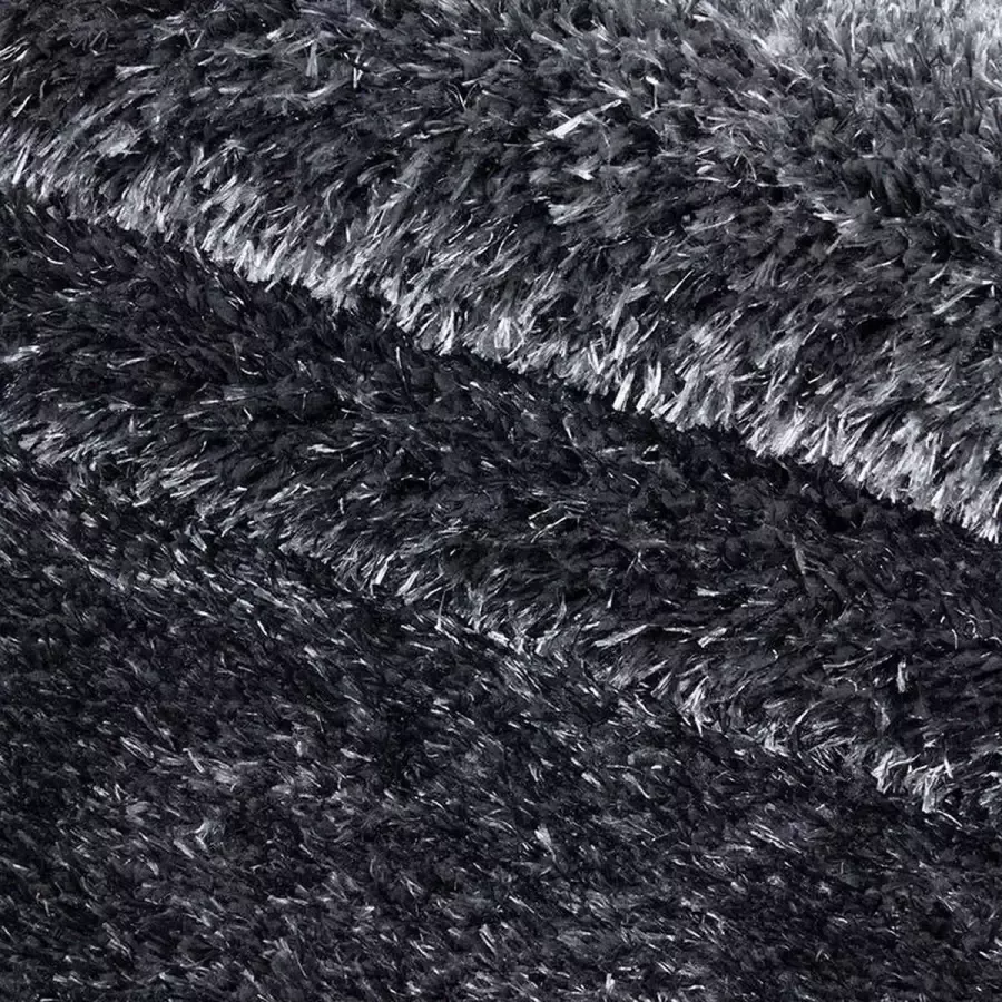 Adana Carpets Rond Hoogpolig vloerkleed Blushy Donkergrijs 80cm (4200)