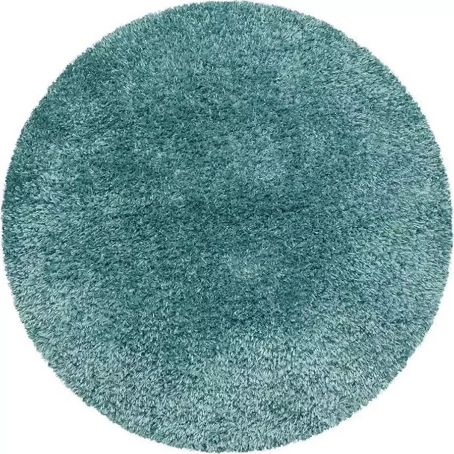 Adana Carpets Rond Hoogpolig vloerkleed Blushy Turquoise Ø 120cm - Foto 4
