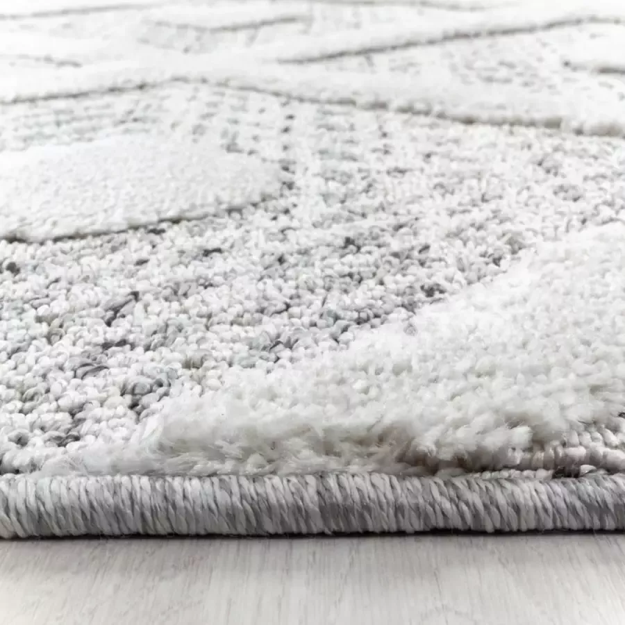 Adana Carpets Scandinavisch vloerkleed Pitea Ethno Creme Grijs 80x150cm (4707)